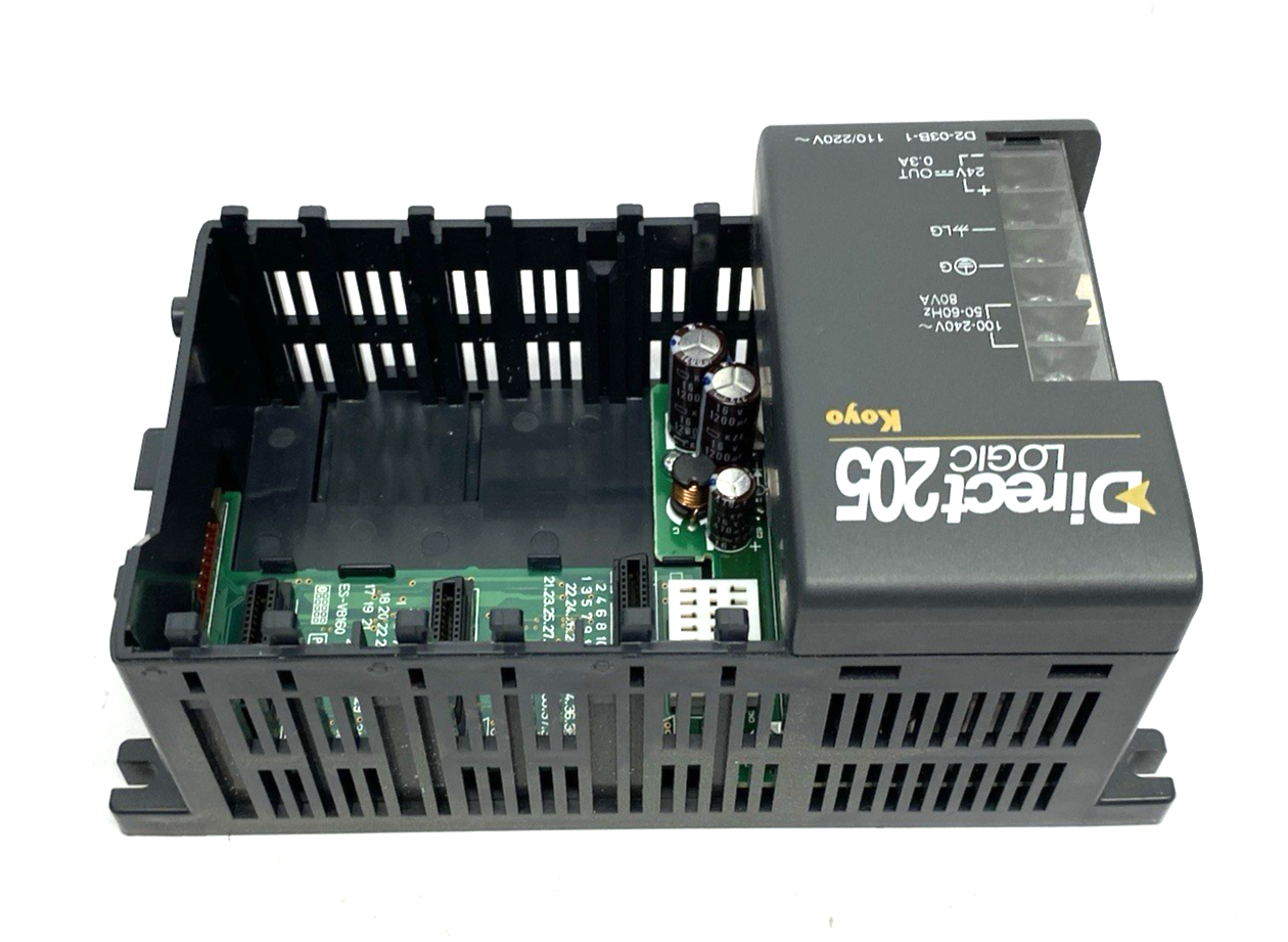 D2-03B-1 | Automation Direct DirectLOGIC DL205 I/O base, 3-slot, DIN Rail /Panel - Used - Maverick Industrial Sales