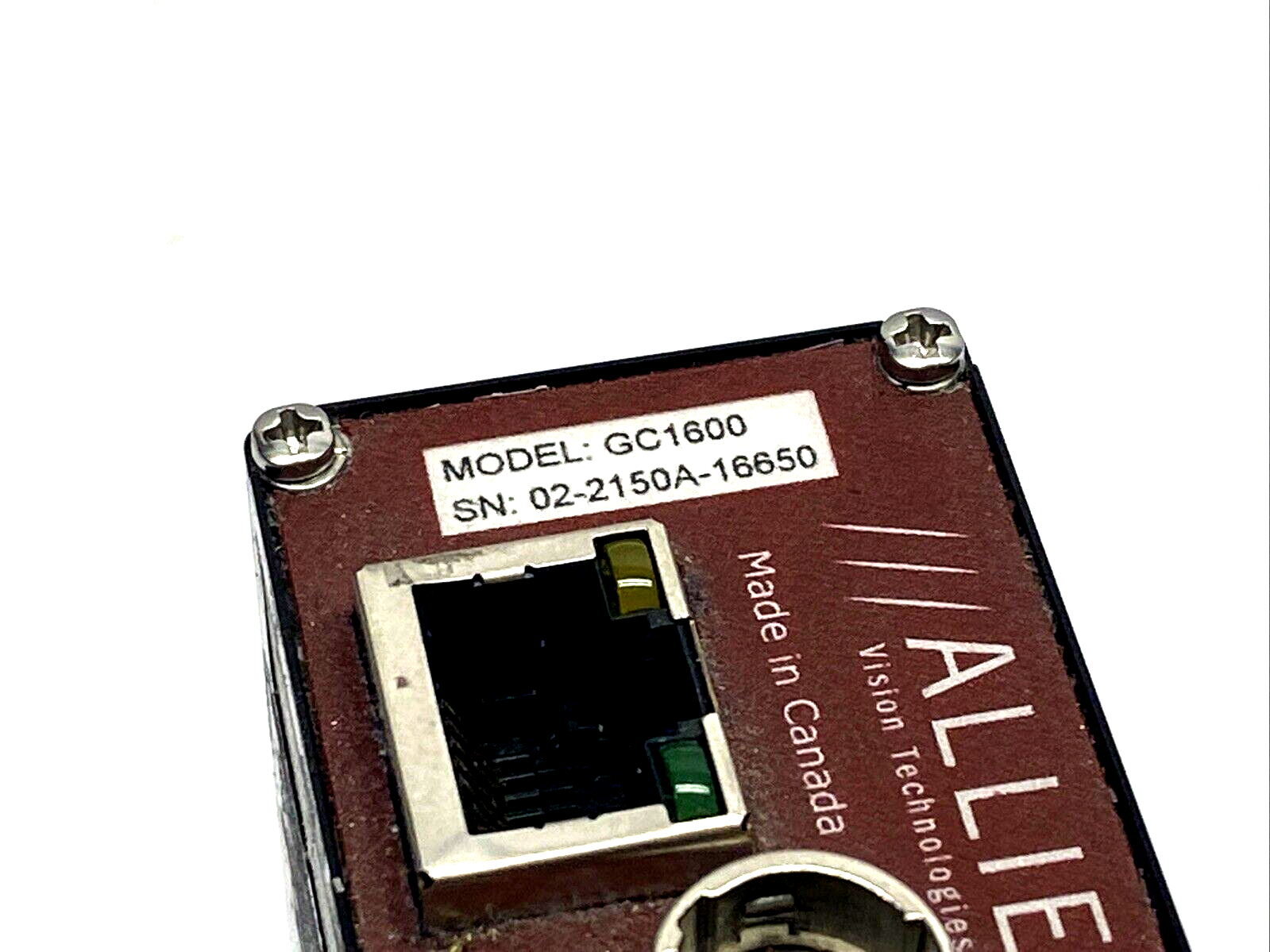 Allied Vision GC1600 Prosilica GC GigE Camera w/ Tamron 25mm 1:1.6 25.5 Lens - Maverick Industrial Sales