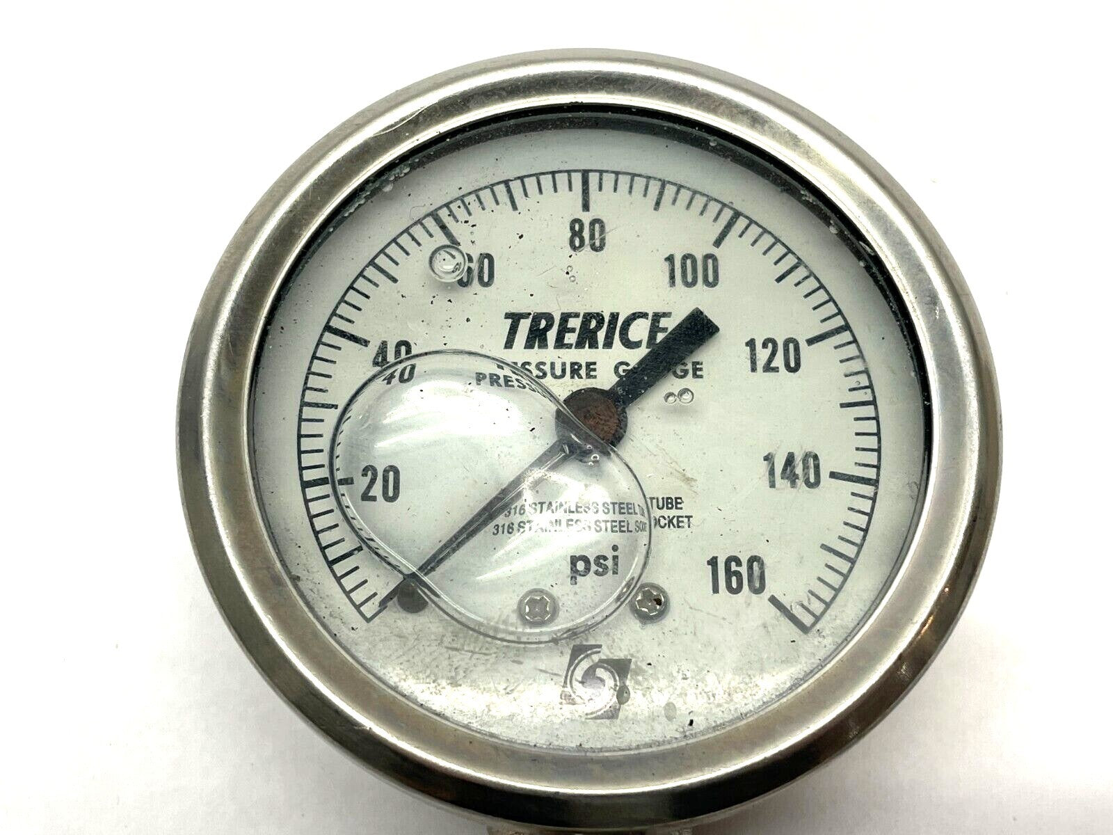 Trerice D82B2501LA120 Industrial Utility Gauge 0-160psi 1/8" NPT - Maverick Industrial Sales