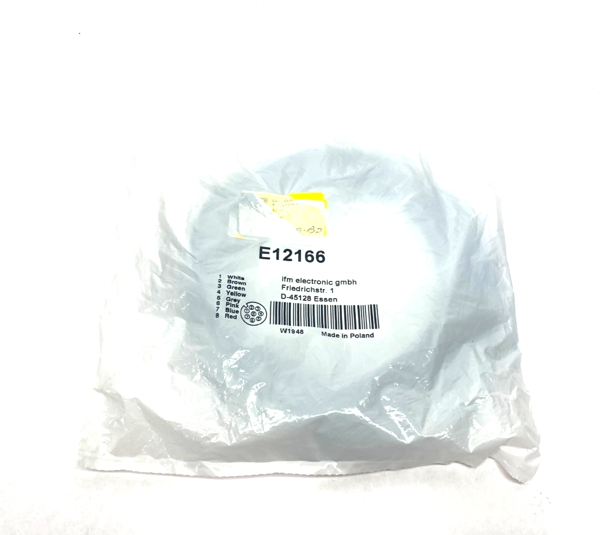 Ifm E12166 Single Ended Cordset Female 8-Pin - Maverick Industrial Sales