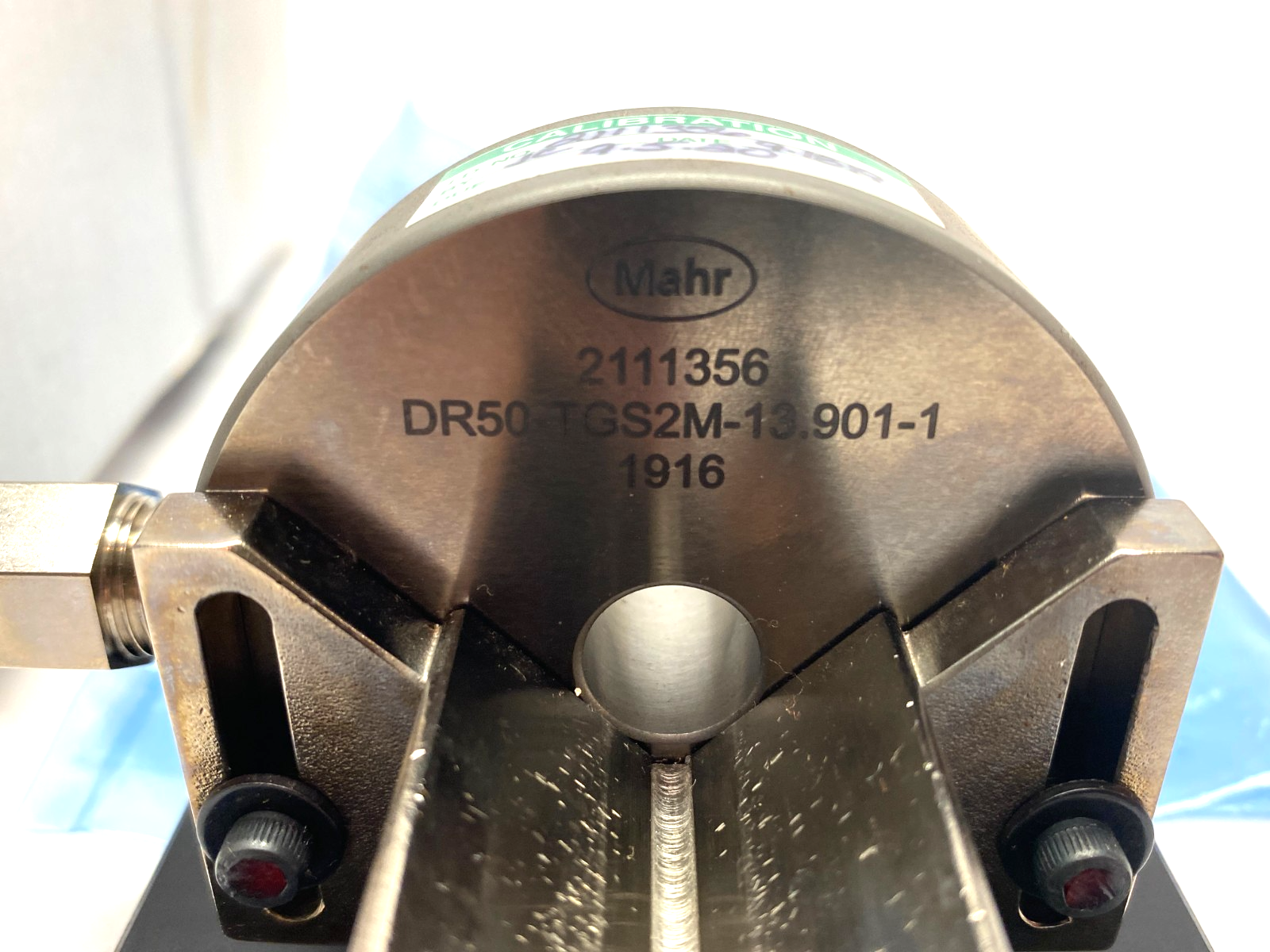 Mahr 2111356 Dimensionair 2-Jet Air Ring Gauge DR50-TGS2M-13.901-1 w/ Base Plate - Maverick Industrial Sales