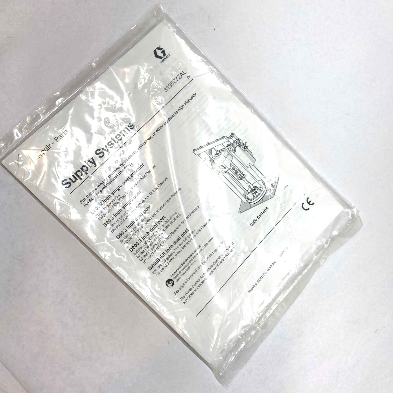 Graco 313527ZAL Repair Kit Manual - Maverick Industrial Sales