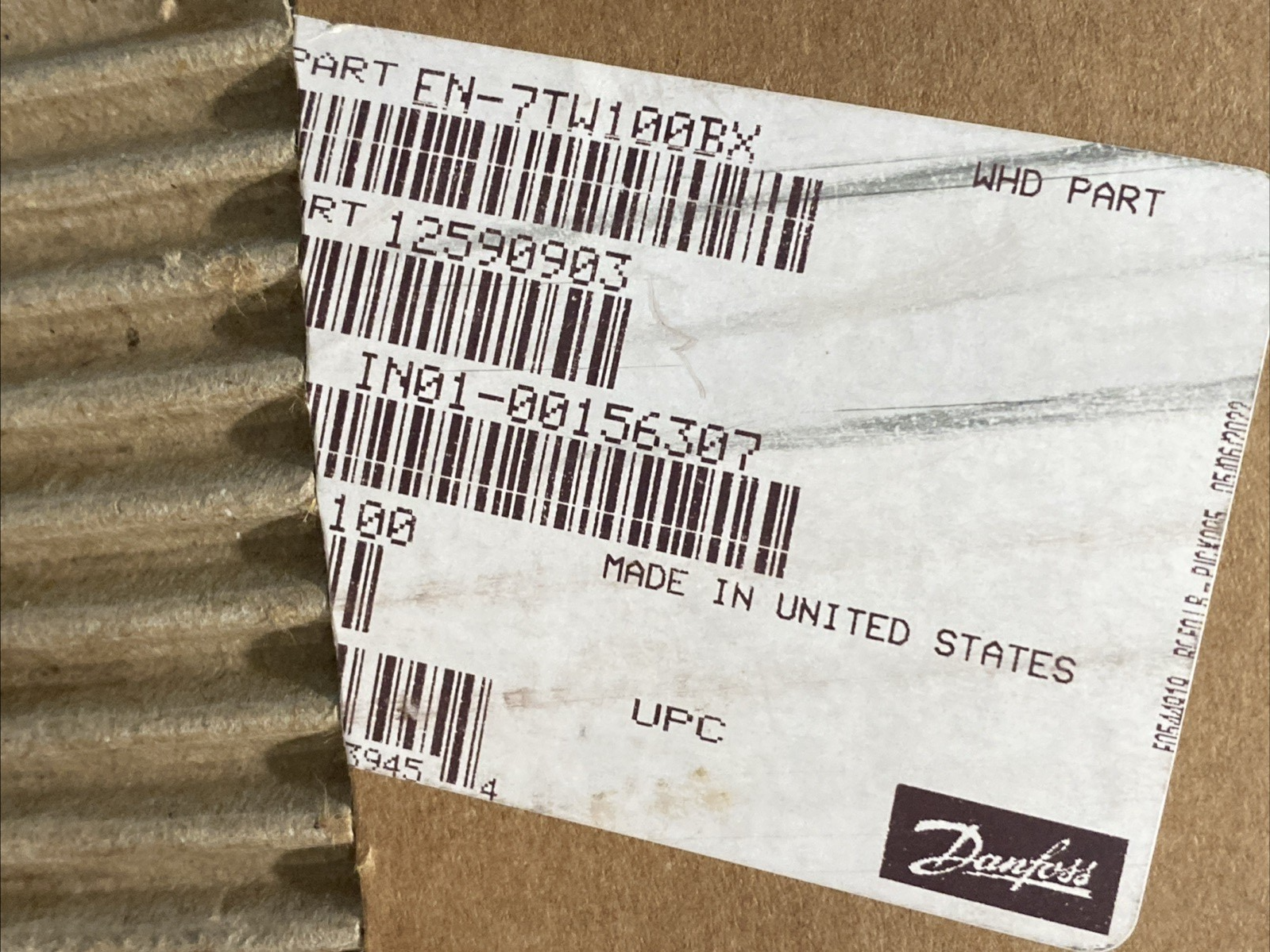 EN-7TW100BX | Danfoss Weatherhead Stainless Steel Braided Hose -7 Size PTFE 30FT - New – Open box - Maverick Industrial Sales