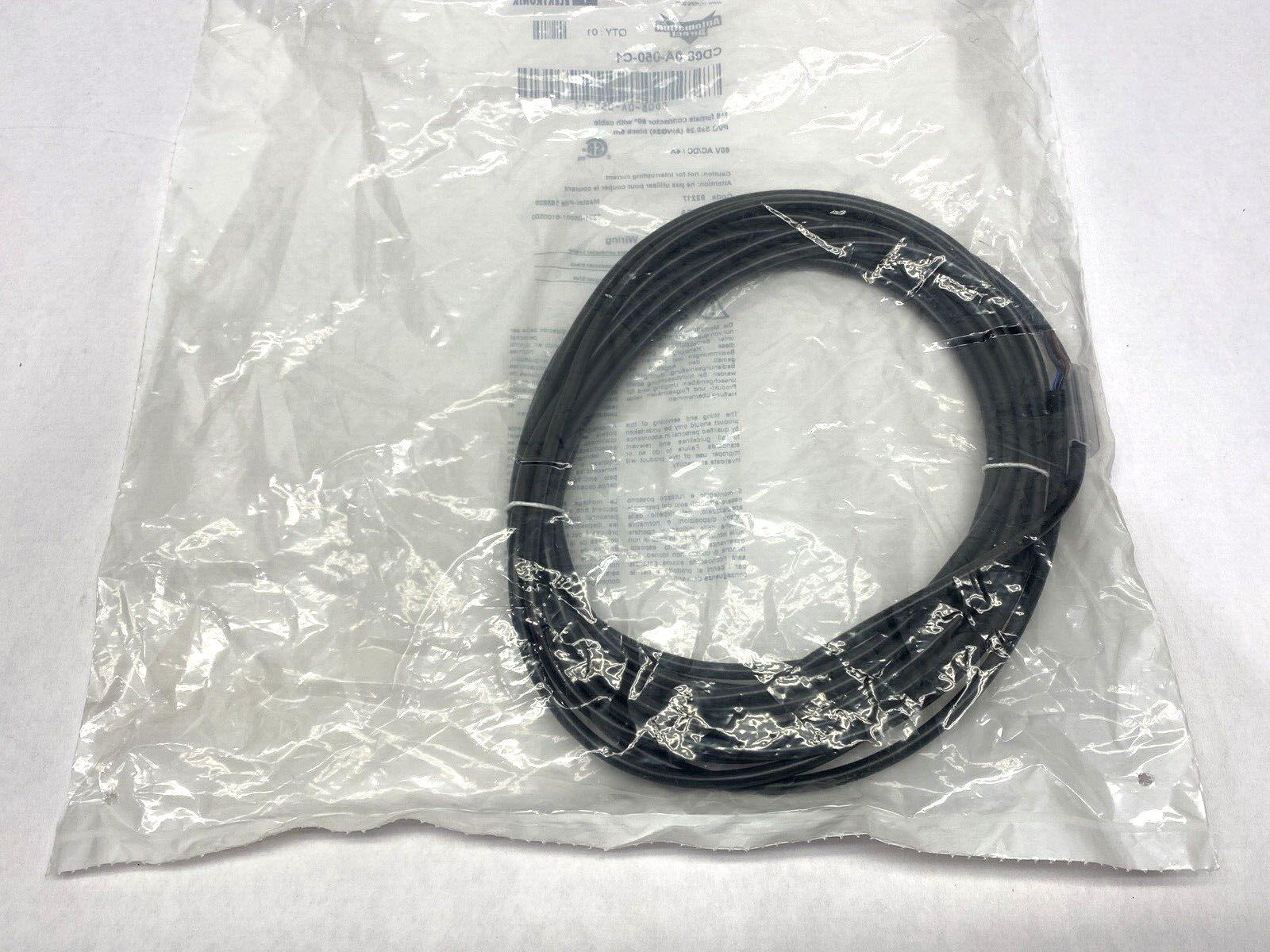 Murrelektronik CD08-0A-050-C1 M8 Female Right Angle Connector Black Cordset 5m - Maverick Industrial Sales