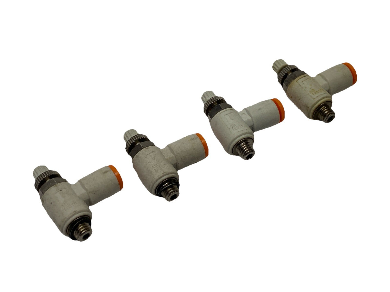 SMC AS1201F-U10/32-01 Pneumatic Flow Control w/ Fitting 1/8" OD Tube LOT OF 4 - Maverick Industrial Sales