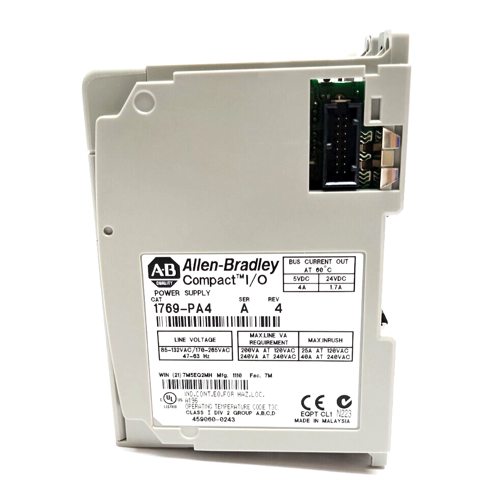 Allen Bradley 1769-PA4 Ser. A Rev. 4 CompactLogix Selectable AC Power Supply - Maverick Industrial Sales