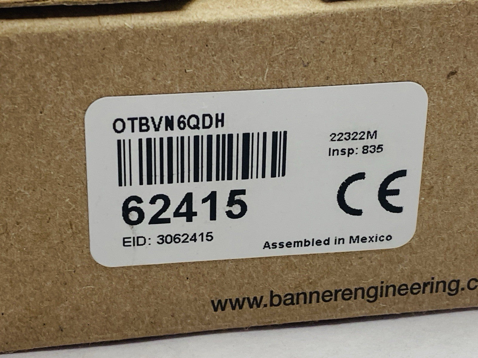 Banner OTBVN6QDH OTB Series Optical Touch Button Momentary Action M12 62415 - Maverick Industrial Sales