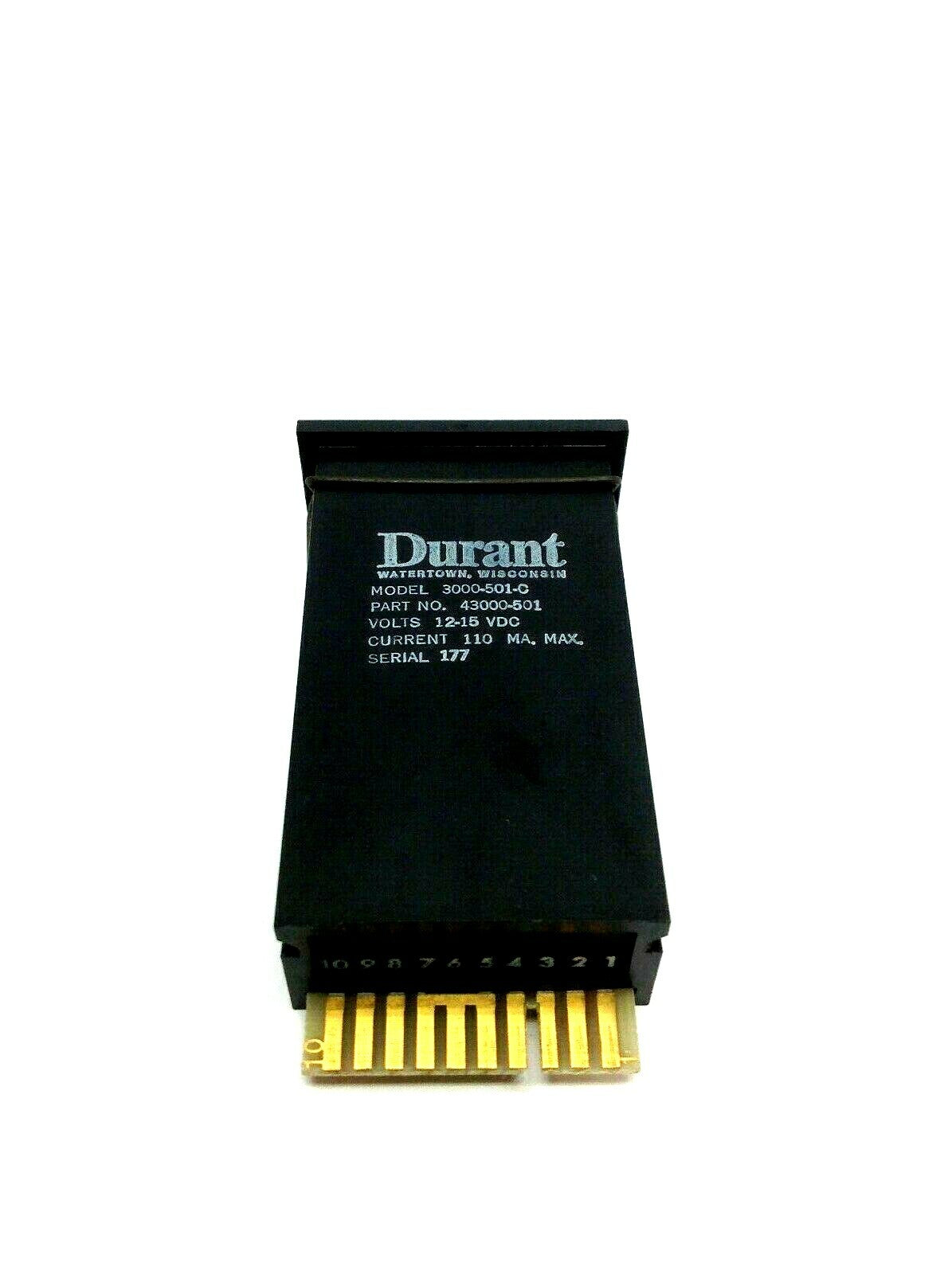 Durant 3000-501-C Electronic Counter 12-15VDC 110mA - Maverick Industrial Sales