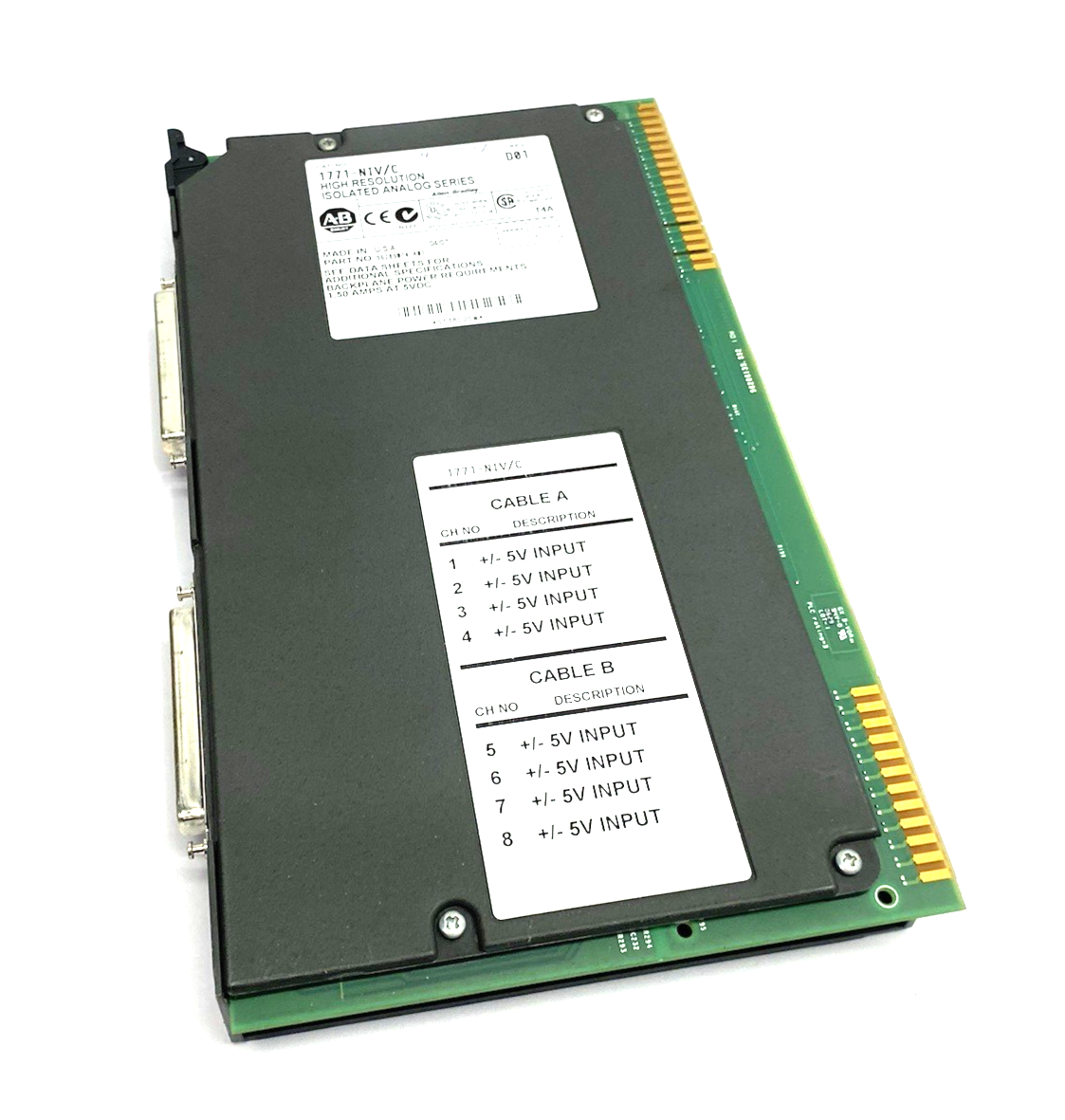 Allen Bradley 1771-NIV Ser C High-Resolution Isolated Analog Input Module 8-Chan - Maverick Industrial Sales