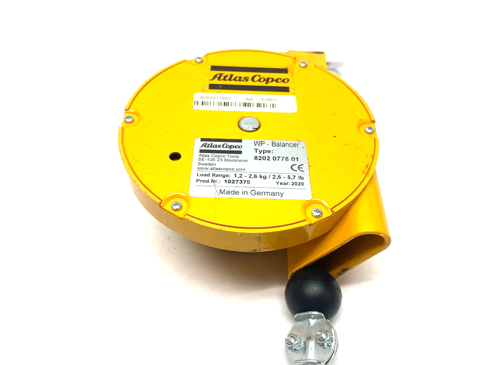 8202 0778 01 | Atlas Copco Tool WP Balancer 1,2-2,6kgs / 2,6-5,7lbs- Used - Maverick Industrial Sales