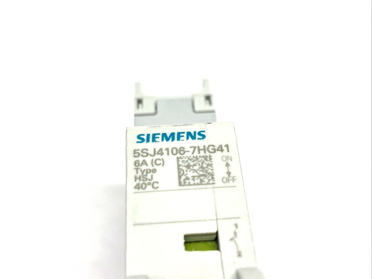 Siemens 5SJ4106-7HG41 Miniature Circuit Breaker 240V 14kA, 1-Pole, C-Trip, 6A - Maverick Industrial Sales