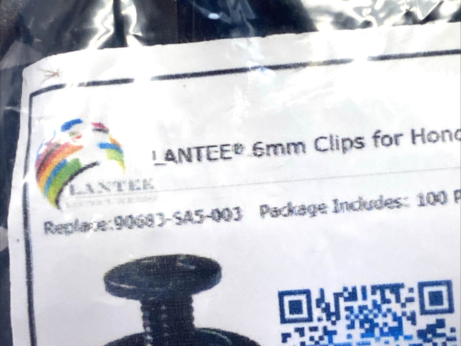 Lantee X001844PFJ Retainer Clips/Rivets 15 x 12 x 6mm 90683-SA5-003 300 PCS - Maverick Industrial Sales