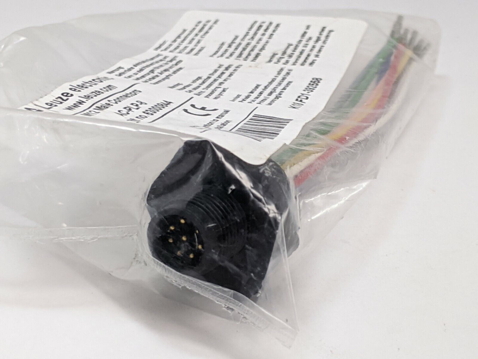 Leuze 63000844 M12 Male Connector AC-PLP-8 - Maverick Industrial Sales