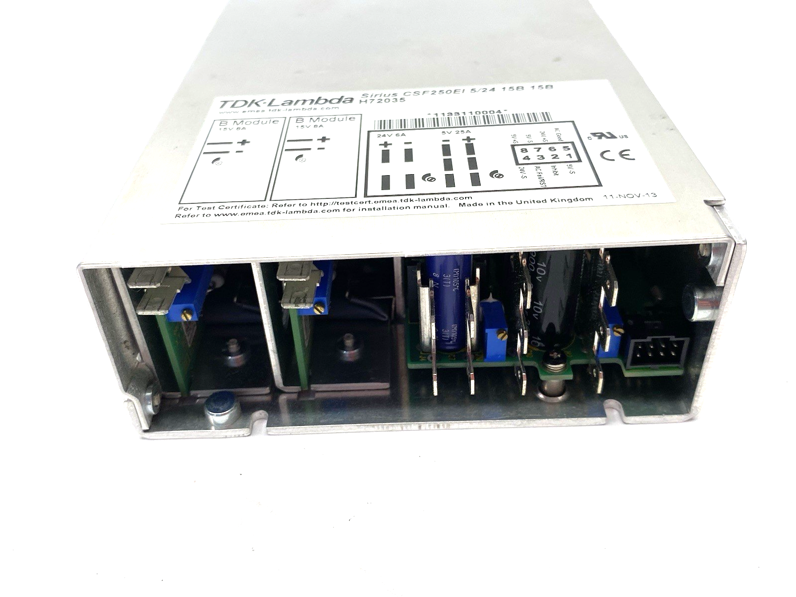 TDK Lambda H72035 Power Supply Module Sirius CSF250EI 5/24 15B 15B - Maverick Industrial Sales