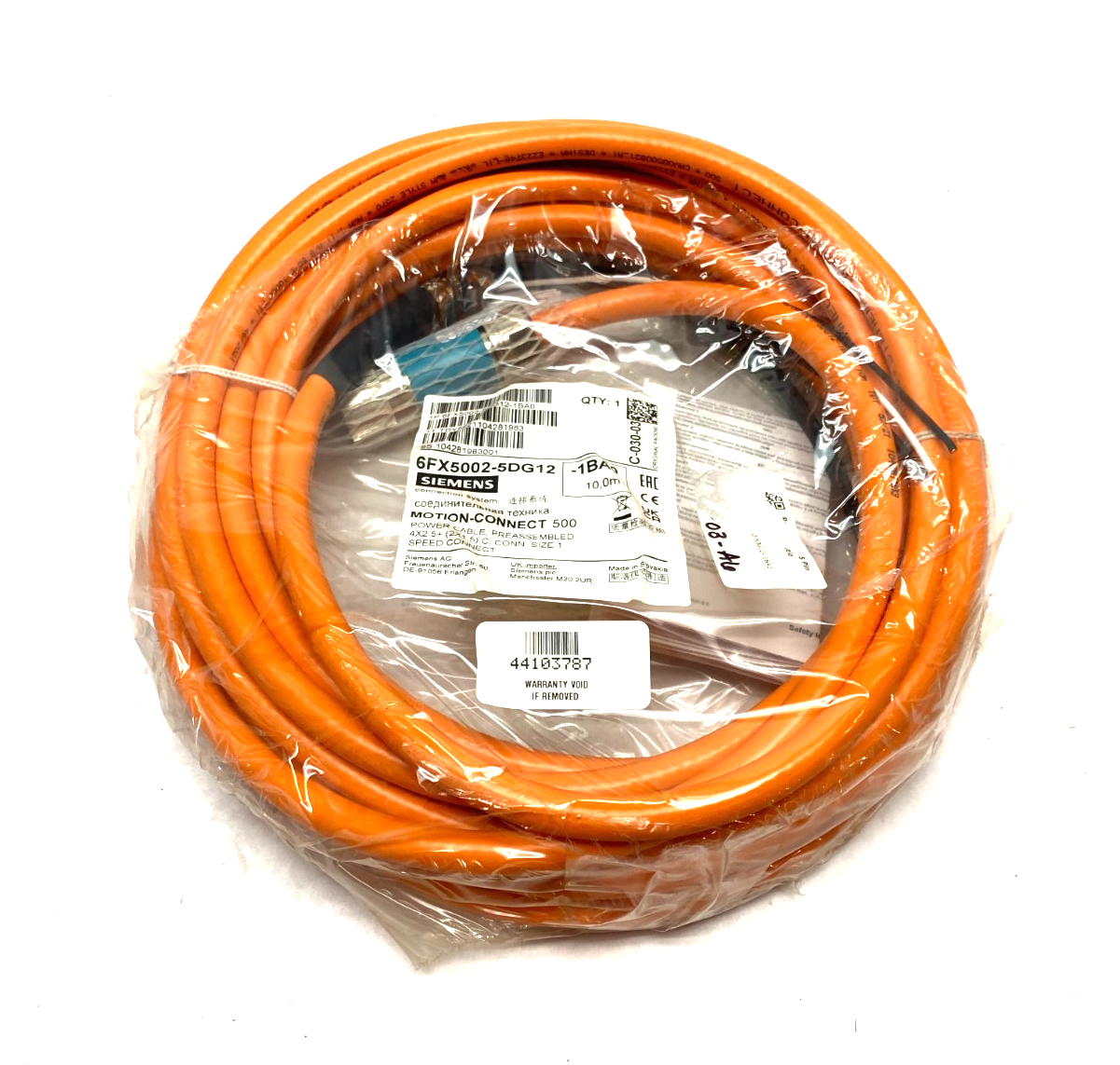Siemens 6FX5002-5DG12-1BA0 MOTION-CONNECT 500 Power Cable Assembly - Maverick Industrial Sales