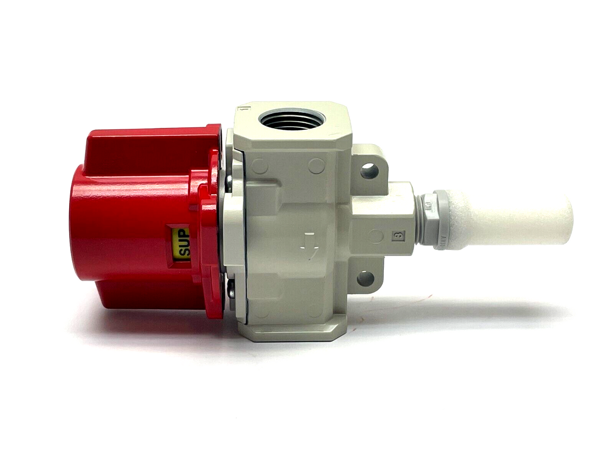 SMC VHS40-N04B-Z Manual Lockout Single Action Relief Valve 3-Port - Maverick Industrial Sales