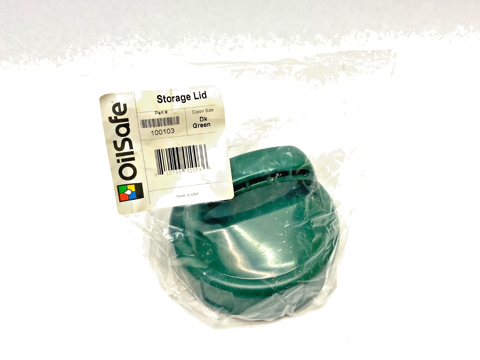 100103 | Oilsafe Spill-Proof Storage Lid, Dark Green - New - Maverick Industrial Sales