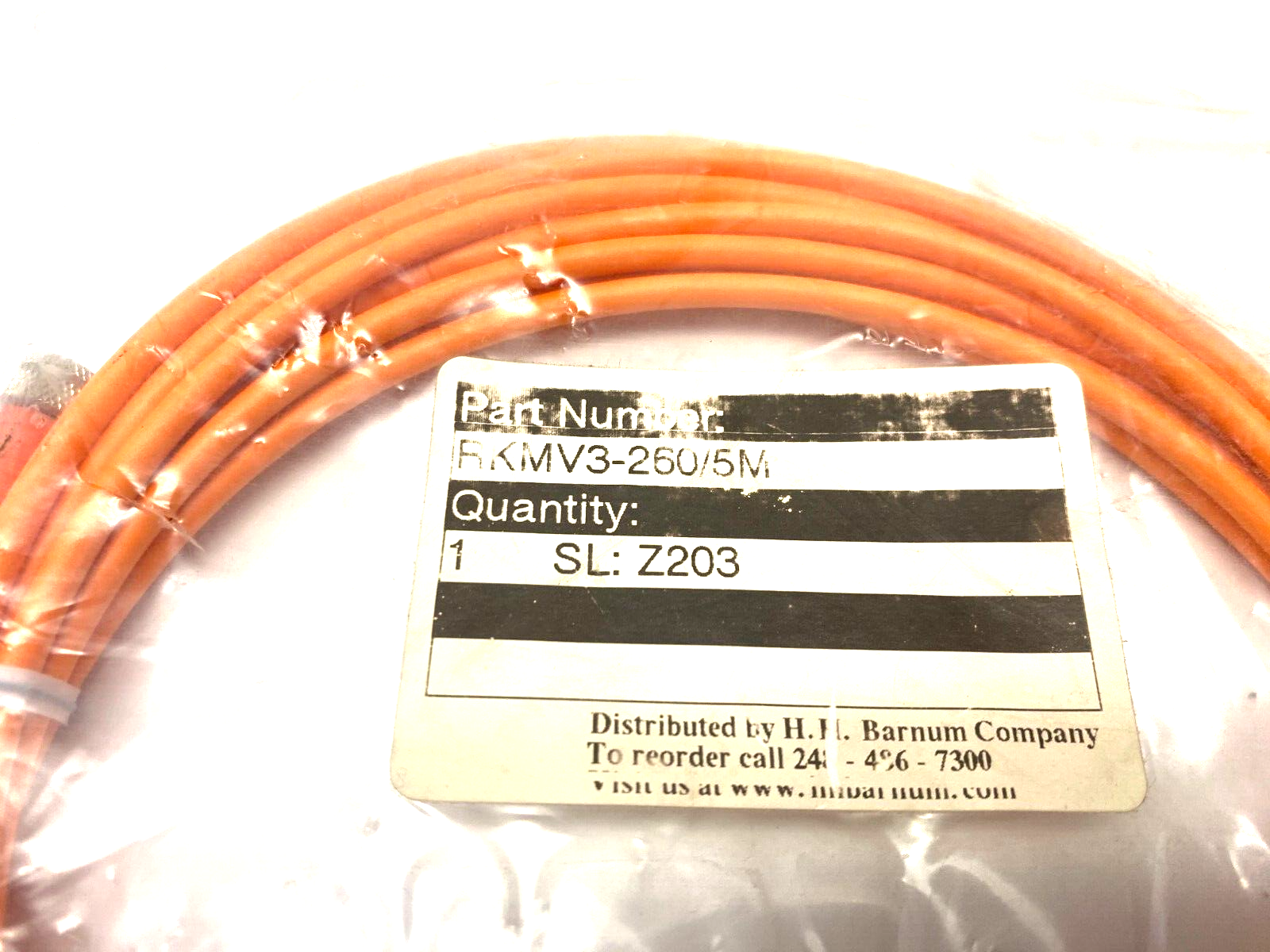 Lumberg RMKV 3-260/5M Straight Female Single Ended Control Cable - Maverick Industrial Sales