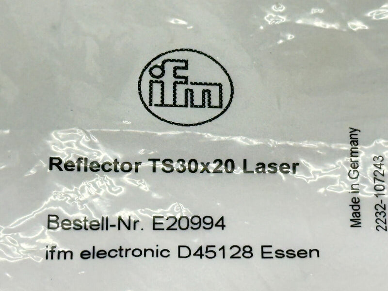 IFM E20994 Reflector For Retro-Reflective Sensors REFLECTOR TS-30X20 - Maverick Industrial Sales