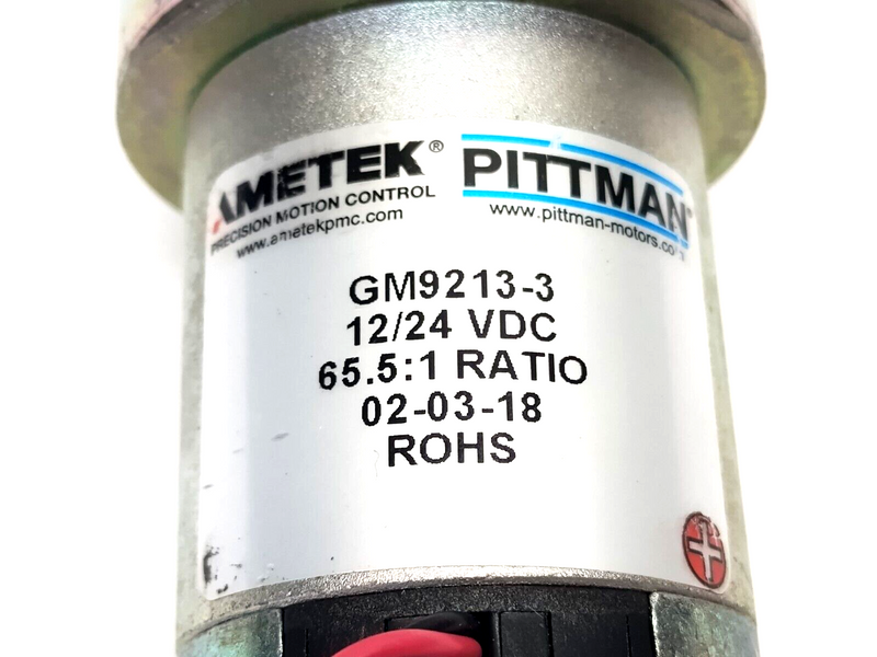 AMETEK Pittman GM9213-3 Gearmotor 12/24VDC 65.5:1 - Maverick Industrial Sales