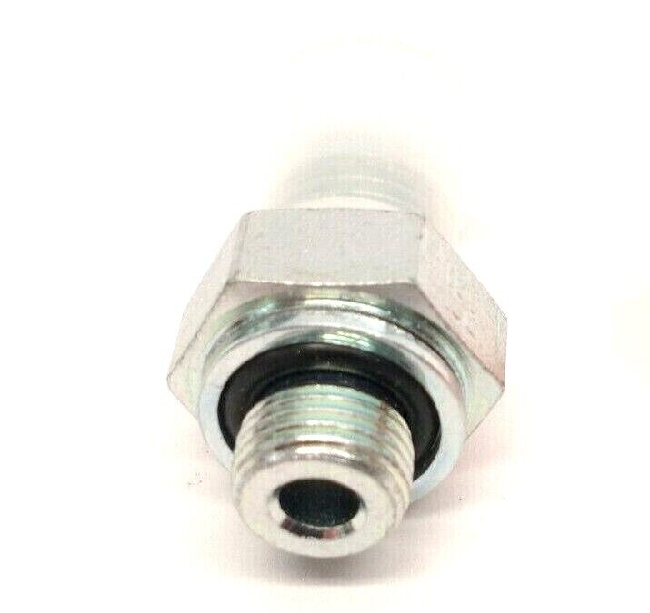 Parker 4F4OMXS 37 Degree Flare JIC Tube Fitting 1/8"-28BSPP 7/16"-20UNF LOT OF 3 - Maverick Industrial Sales