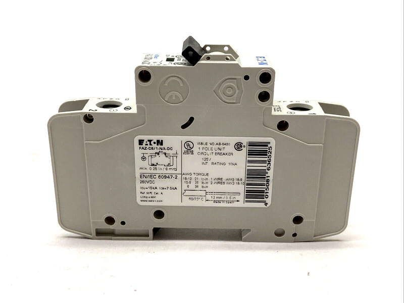 Eaton FAZ-C8/1-NA-DC-SP Miniature Circuit Breaker - Maverick Industrial Sales