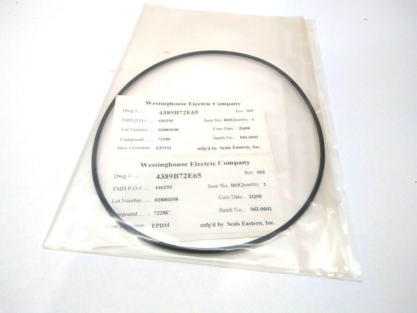 Westinghouse Electric Seals Eastern 4389B72E65 Rev 005 O-Ring 2Q08 EPDM Rubber - Maverick Industrial Sales