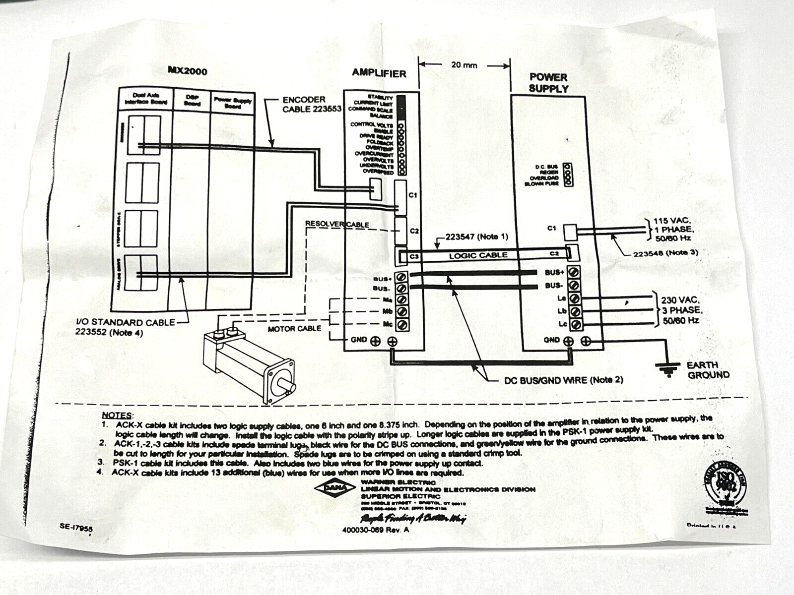 ACK-X | Superior Electric Cable Kit MX2000 - New – Open box - Maverick Industrial Sales
