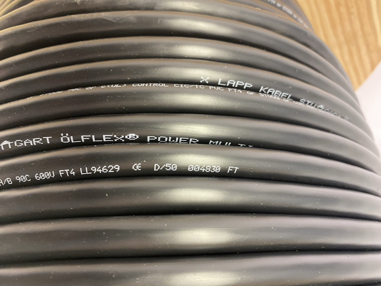 LAPP 611805 OLFLEX POWER MULTI 5G18AWG 442.0 FT 5C 18 AWG Black - Maverick Industrial Sales