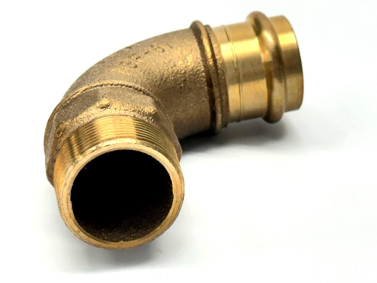 Viega 77522 ProPress 1-1/2" x 1-1/2" MNPT CXM 90 Degree Elbow Bronze - Maverick Industrial Sales
