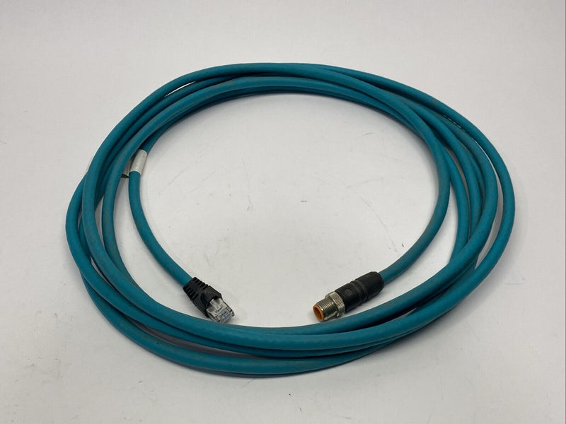 Lumberg 0985 656 103/5M Ethernet Cordset RJ45 - M12 Male 8-Pin 5m Length - Maverick Industrial Sales