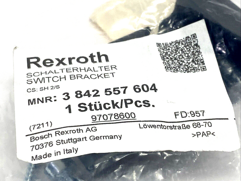 Bosch Rexroth 3842557604 Switch Bracket SH 2/S - Maverick Industrial Sales