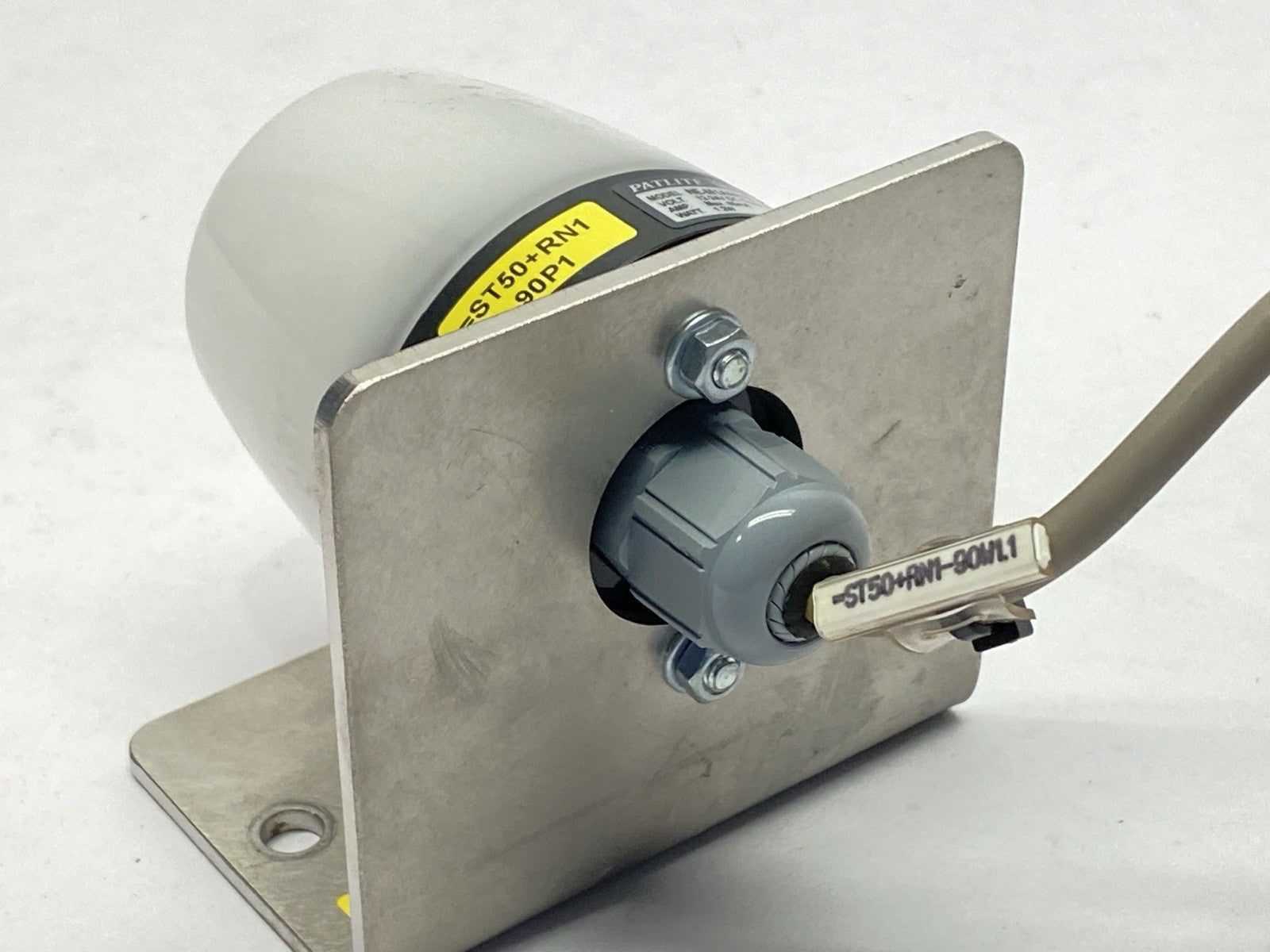 NE-M1ANN-M | Patlite Beacon Light Male M12 5-Pin 12-24VDC w/ Bracket - Used - Maverick Industrial Sales