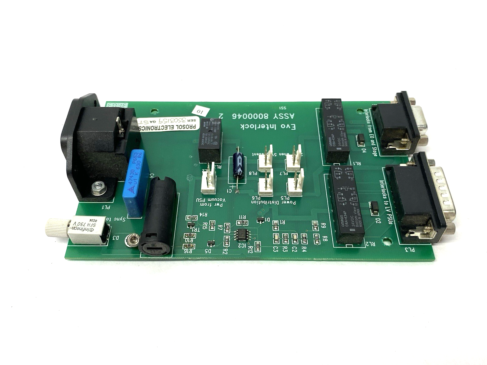 Evo Interlock ASSY 8000046 2 Vacuum Power Control Card, 3503159 Prosol - Maverick Industrial Sales