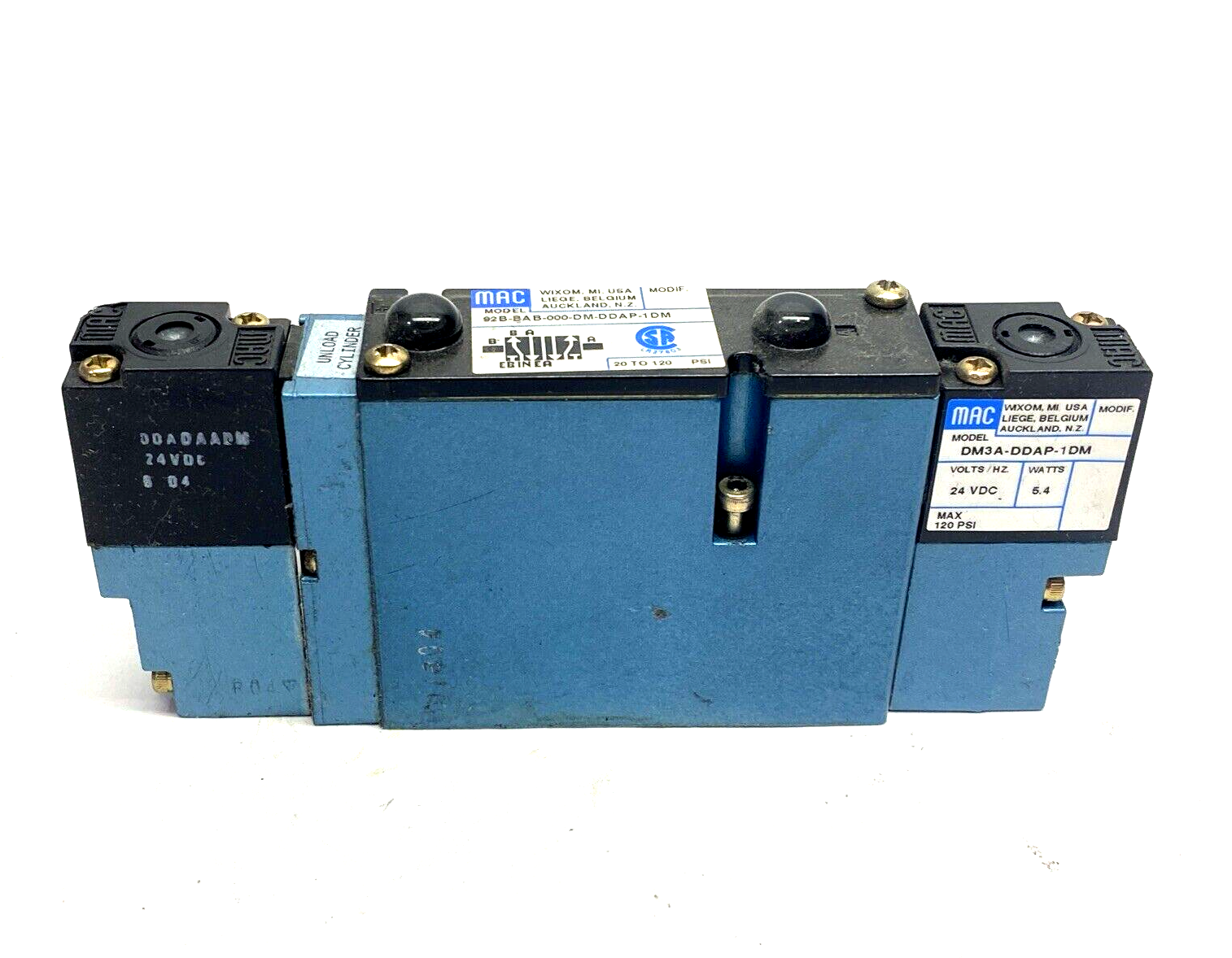 92B-BAB-000-DM-DDAP-1DM | Mac Valves Solenoid Valve - Used - Maverick Industrial Sales