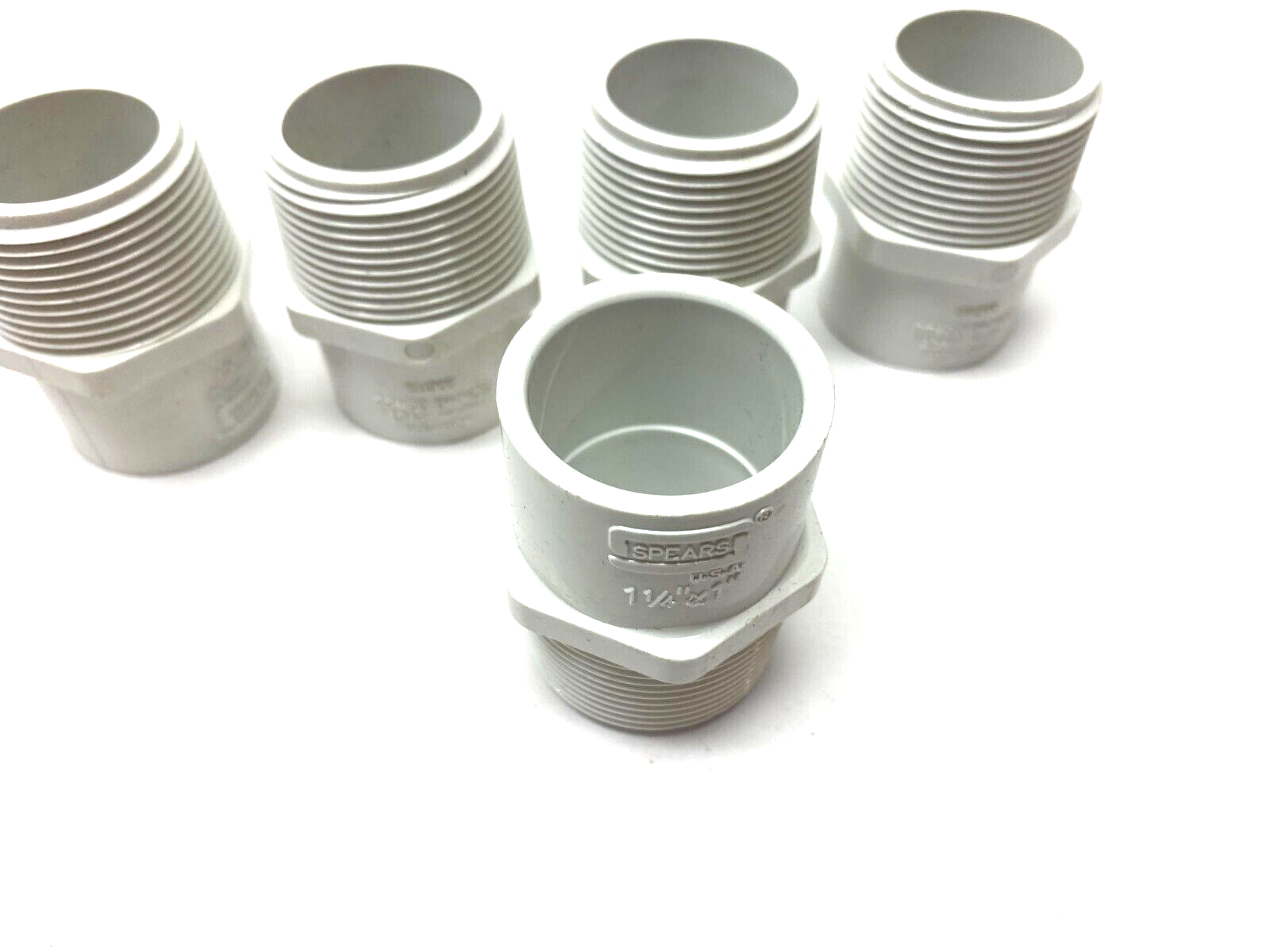 Spears 436-168 Reducer Adapter PCV SCH40 1-1/4" x 1" White LOT OF 5 - Maverick Industrial Sales