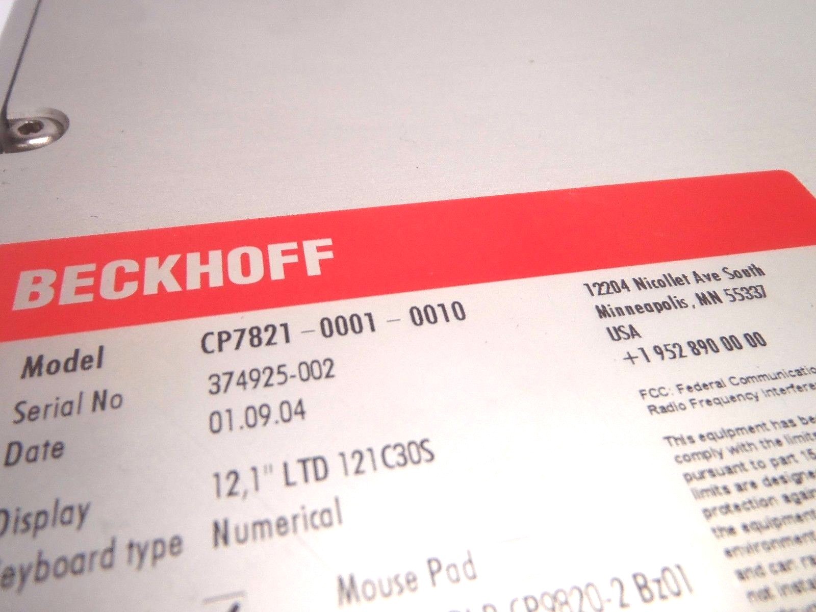 Beckhoff CP78212-0001-0010 Industrial Touch Screen Control Panel 12.1" - Maverick Industrial Sales