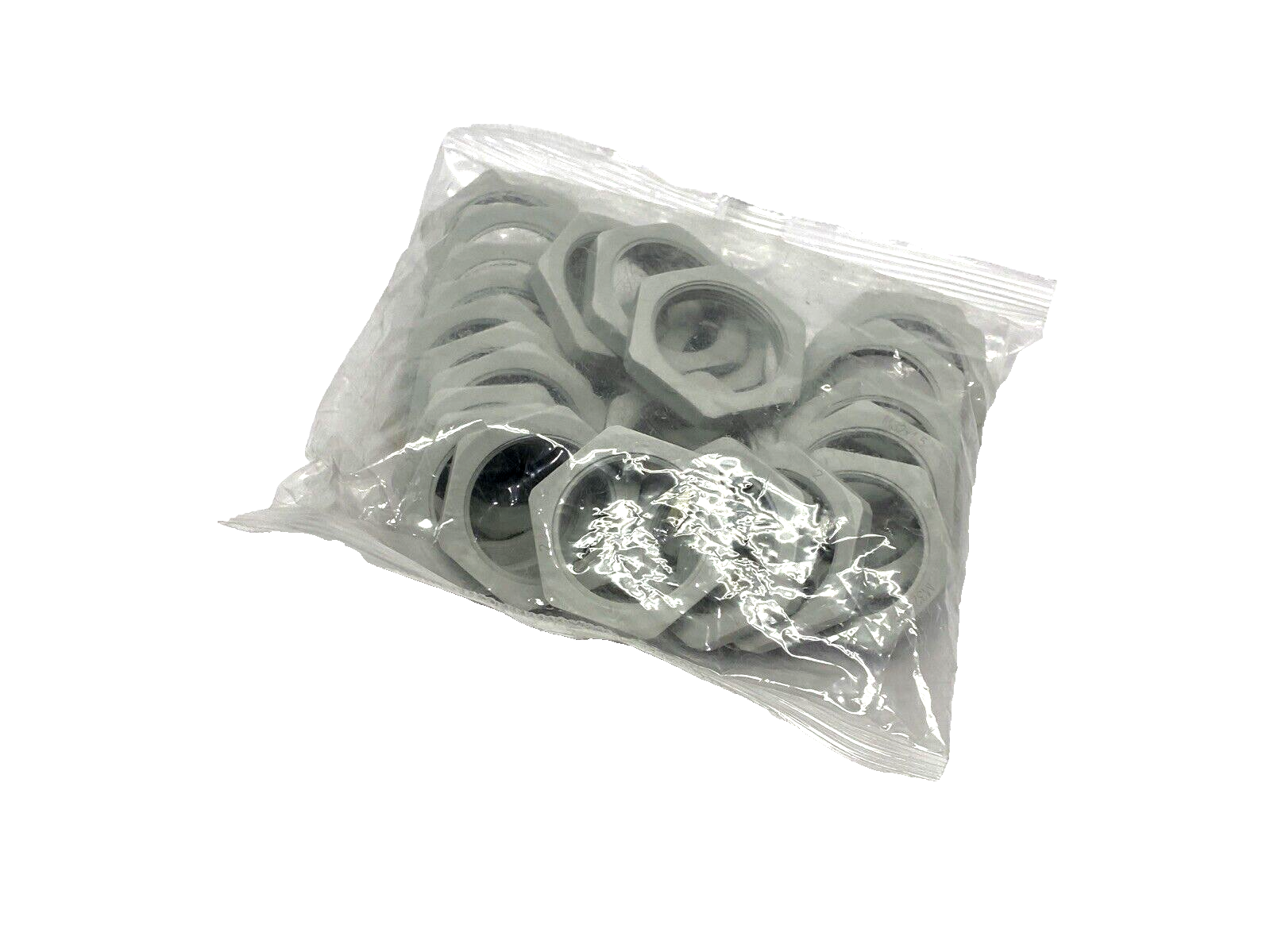 Bimed BLMN-14 Polyamide Lock Nut M32x1.5 41mm Spanner Width, Light Grey, 25-PACK - Maverick Industrial Sales