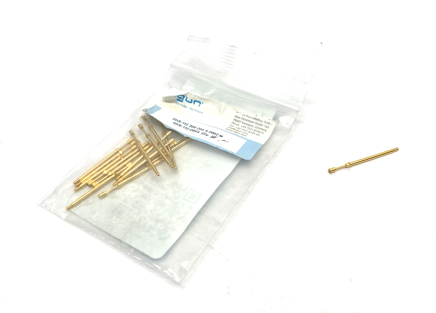Ingun GKS-112 306 200 A 0802 M Spring Loaded Test Probe GKS-112-0904 LOT OF 16 - Maverick Industrial Sales