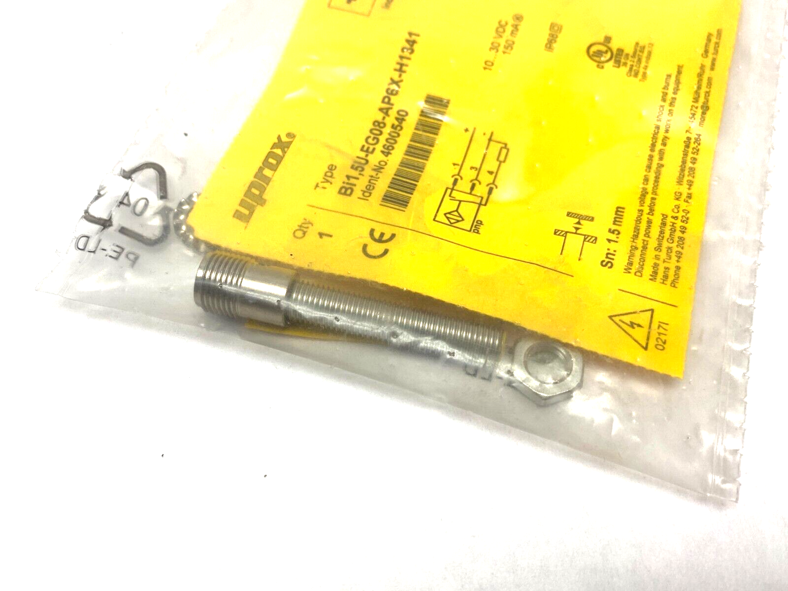 Turck Bi1,5U-EG08-AP6X-H1341 Proximity Sensor M8 Threaded Barrel 4600540 - Maverick Industrial Sales