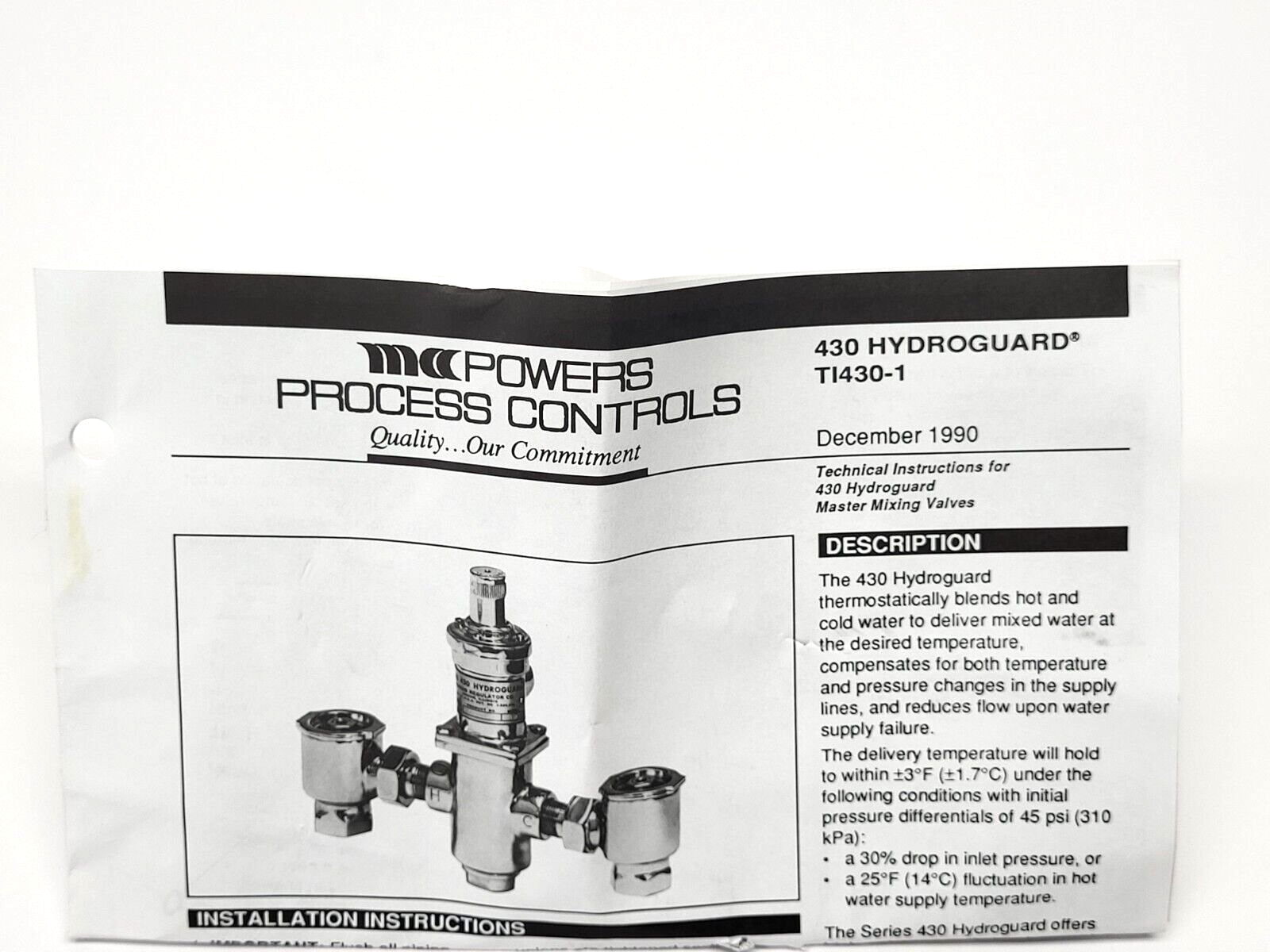 Powers Process Controls 430 Hydroguard TI430-1 - Maverick Industrial Sales