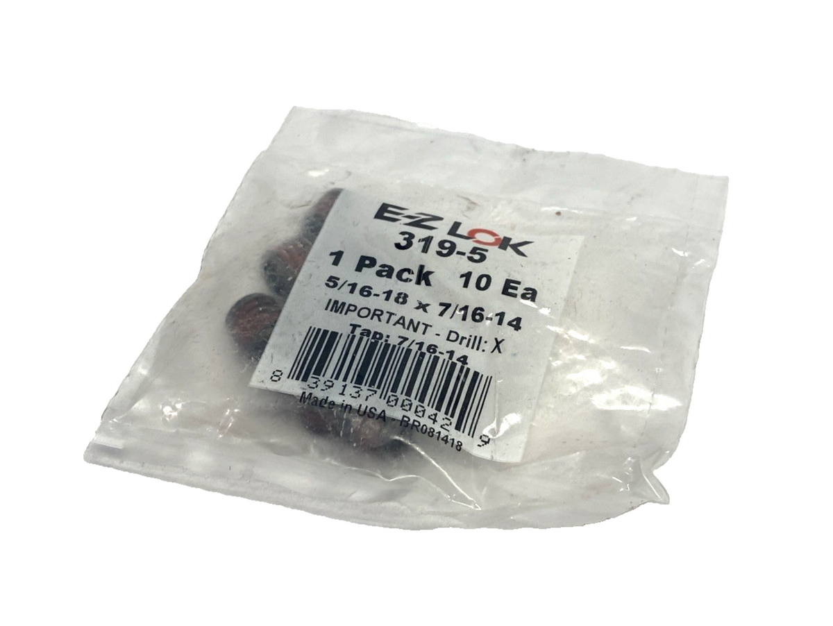 319-5 | E-Z LOK Threaded Insert, Carbon Steel, 5/16-18 x 7/16-14 LOT OF 30 - New - Maverick Industrial Sales