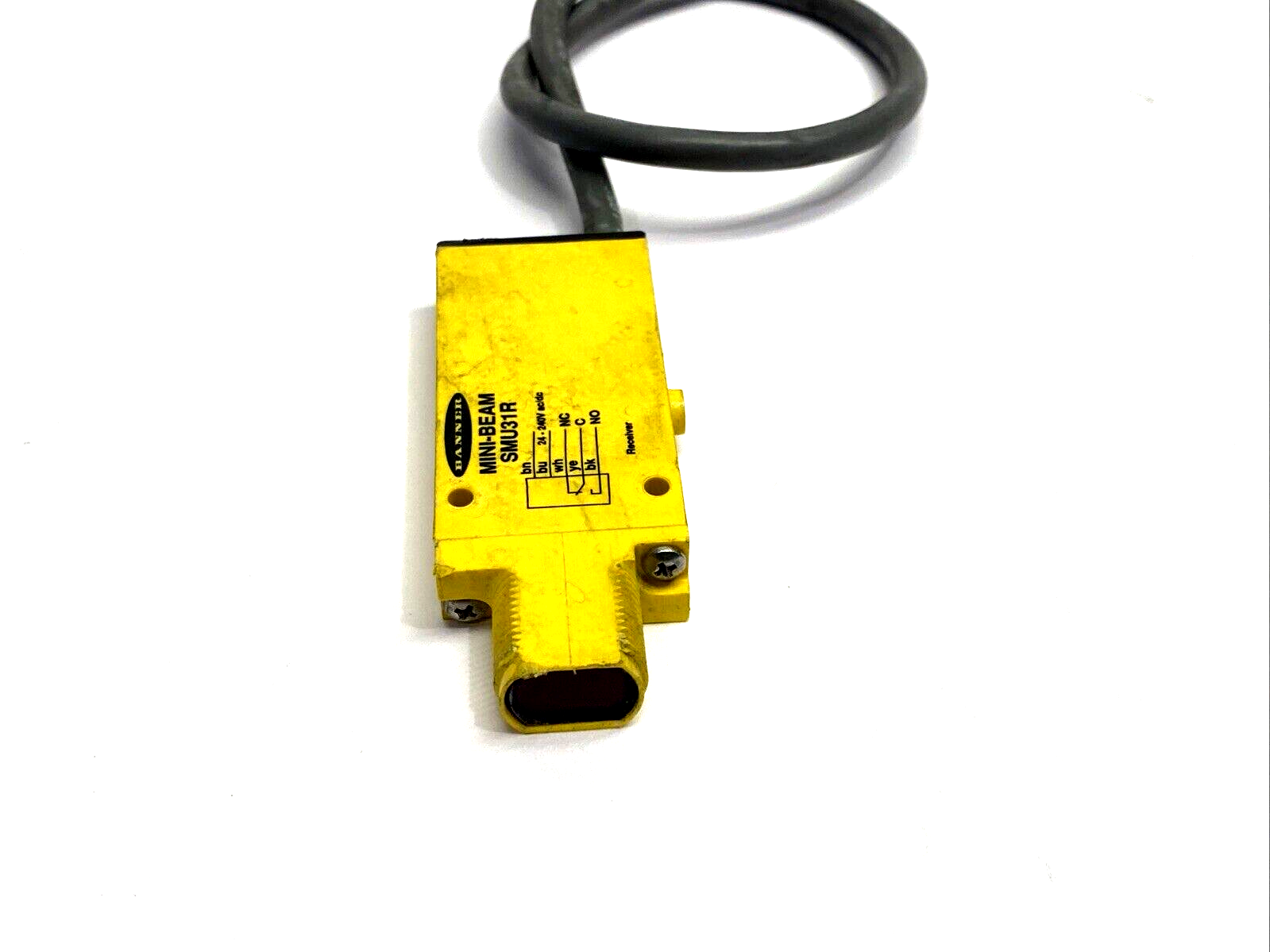 Banner SMU31R MINI-BEAM Sensor Receiver 52576 CUT CABLE - Maverick Industrial Sales