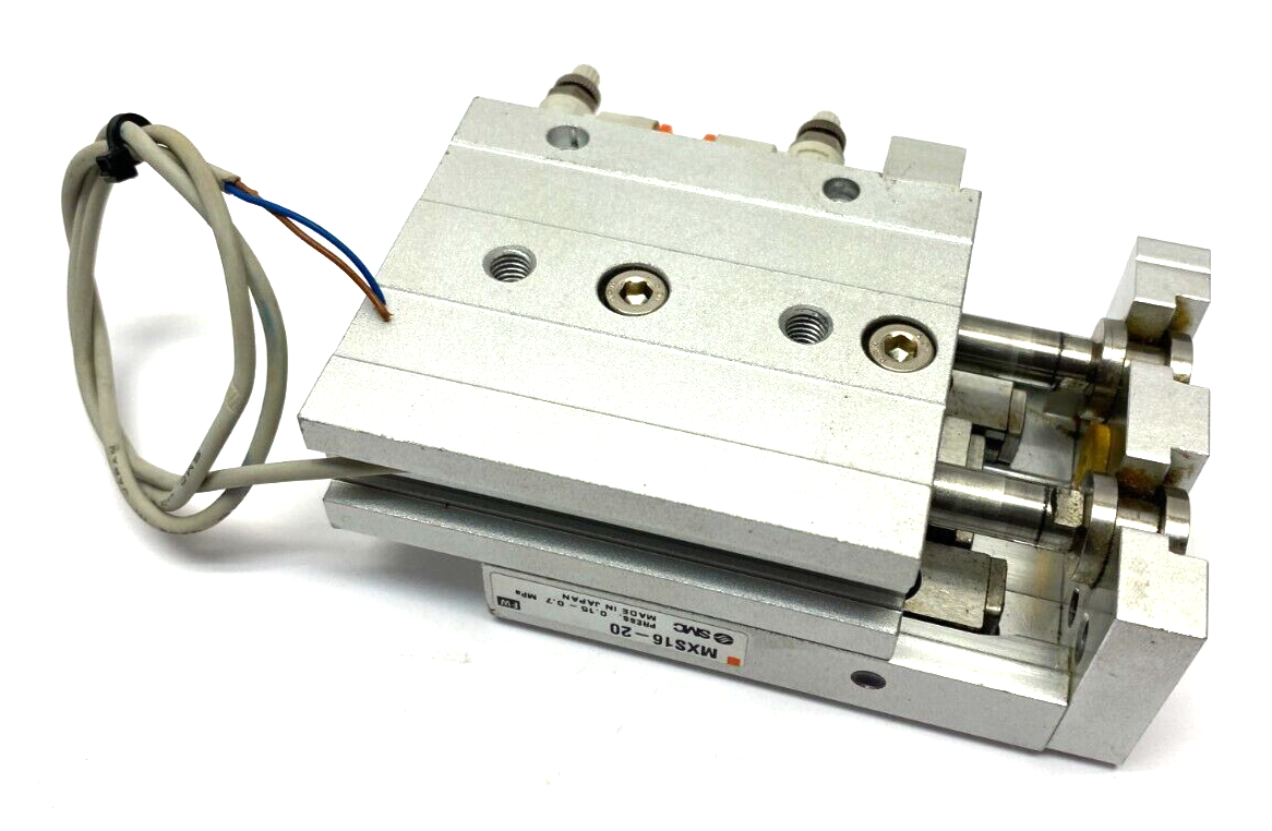 MXS16-20 | SMC Guided Pneumatic Cylinder 16mm Bore 20mm Stroke - Used - Maverick Industrial Sales