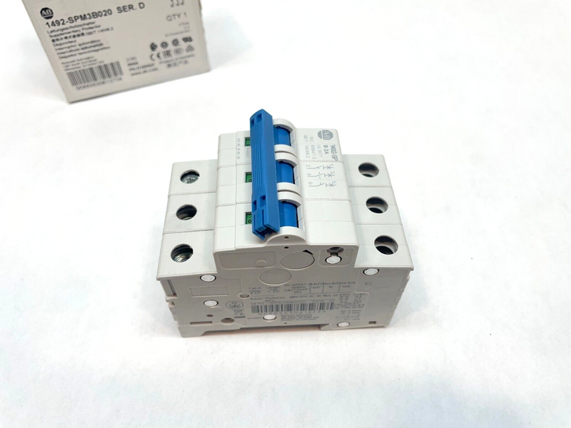 Allen Bradley 1492-SPM3B020 Ser. D Circuit Breaker, Supplementary Protector, 2A - Maverick Industrial Sales