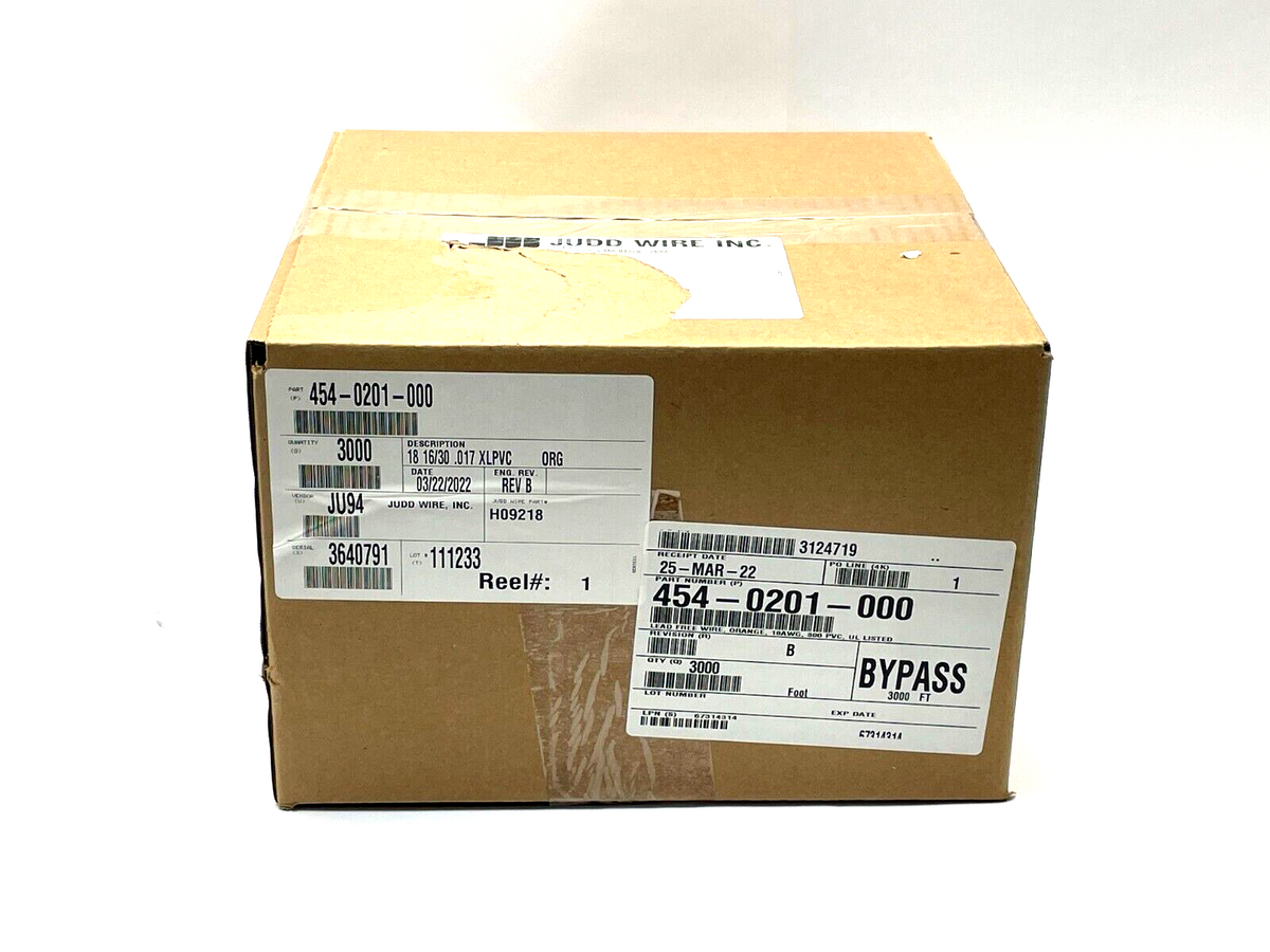 Judd Wire H09218 Lead Wire 18AWG 300V Orange 3000ft Length - Maverick Industrial Sales
