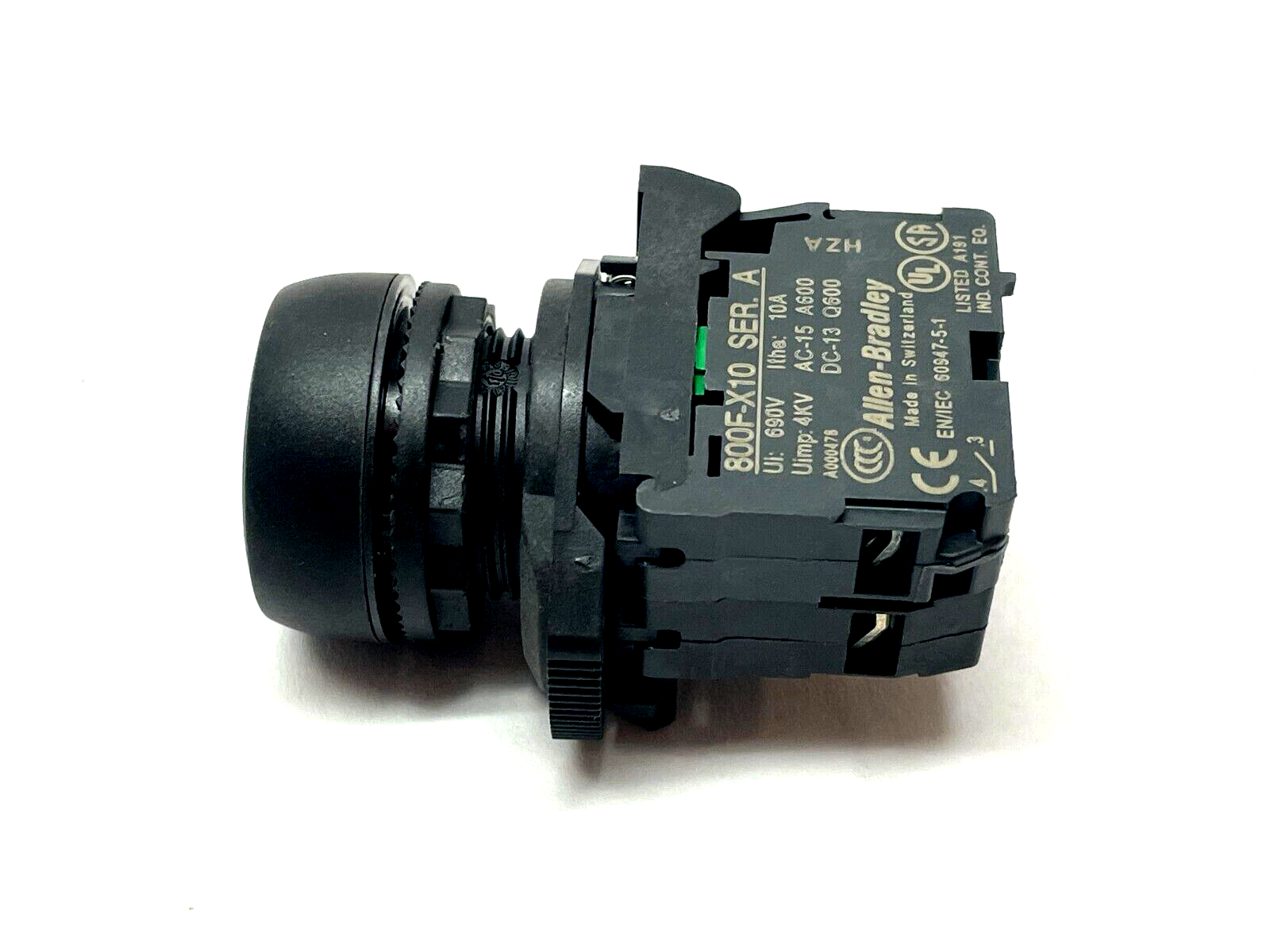 Allen Bradley 800FP-LF3 Pushbutton Green w/ 800F-N3G Ser. A Lamp - Maverick Industrial Sales