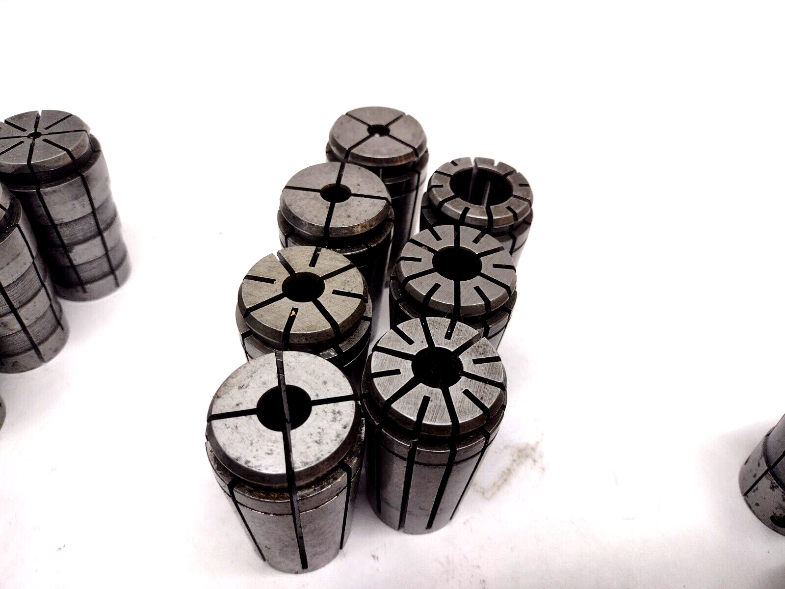 69 Pieces | Assorted CNC Spring Collets LOT OF 69 - Used - Maverick Industrial Sales