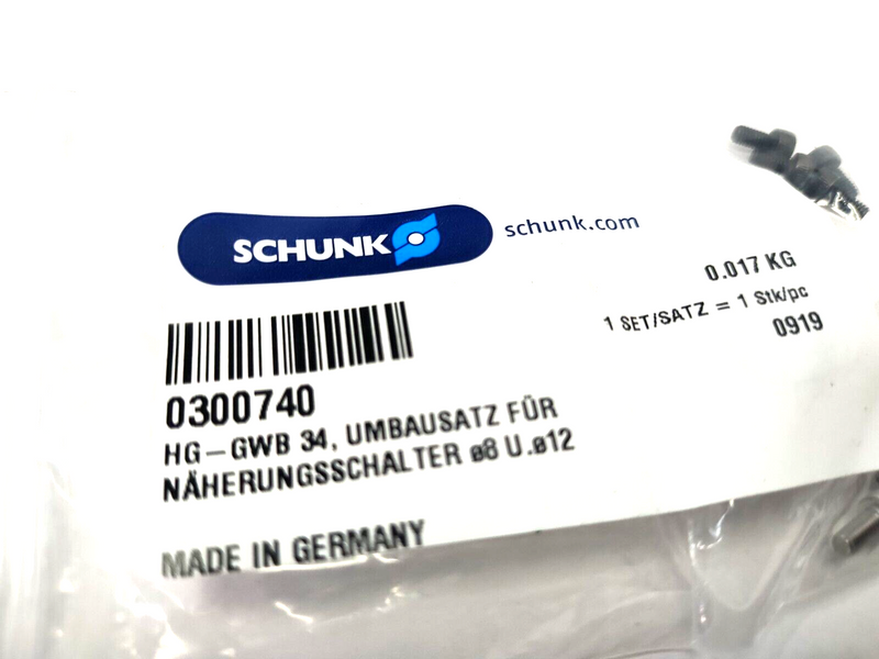Schunk 300740 Sensor Mounting Bracket Kit 8mm 12mm HG-GWB 34 - Maverick Industrial Sales