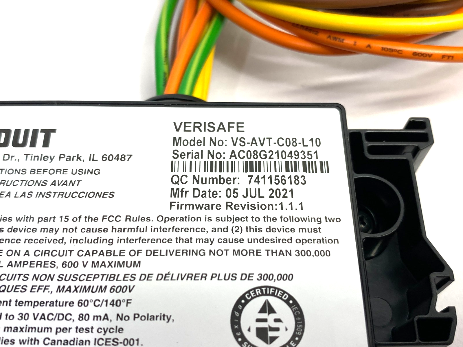 VS-AVT-C08-L10 | Panduit Verisafe Absence of Voltage Tester, Circuit Tester - New – Open box - Maverick Industrial Sales